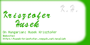 krisztofer husek business card